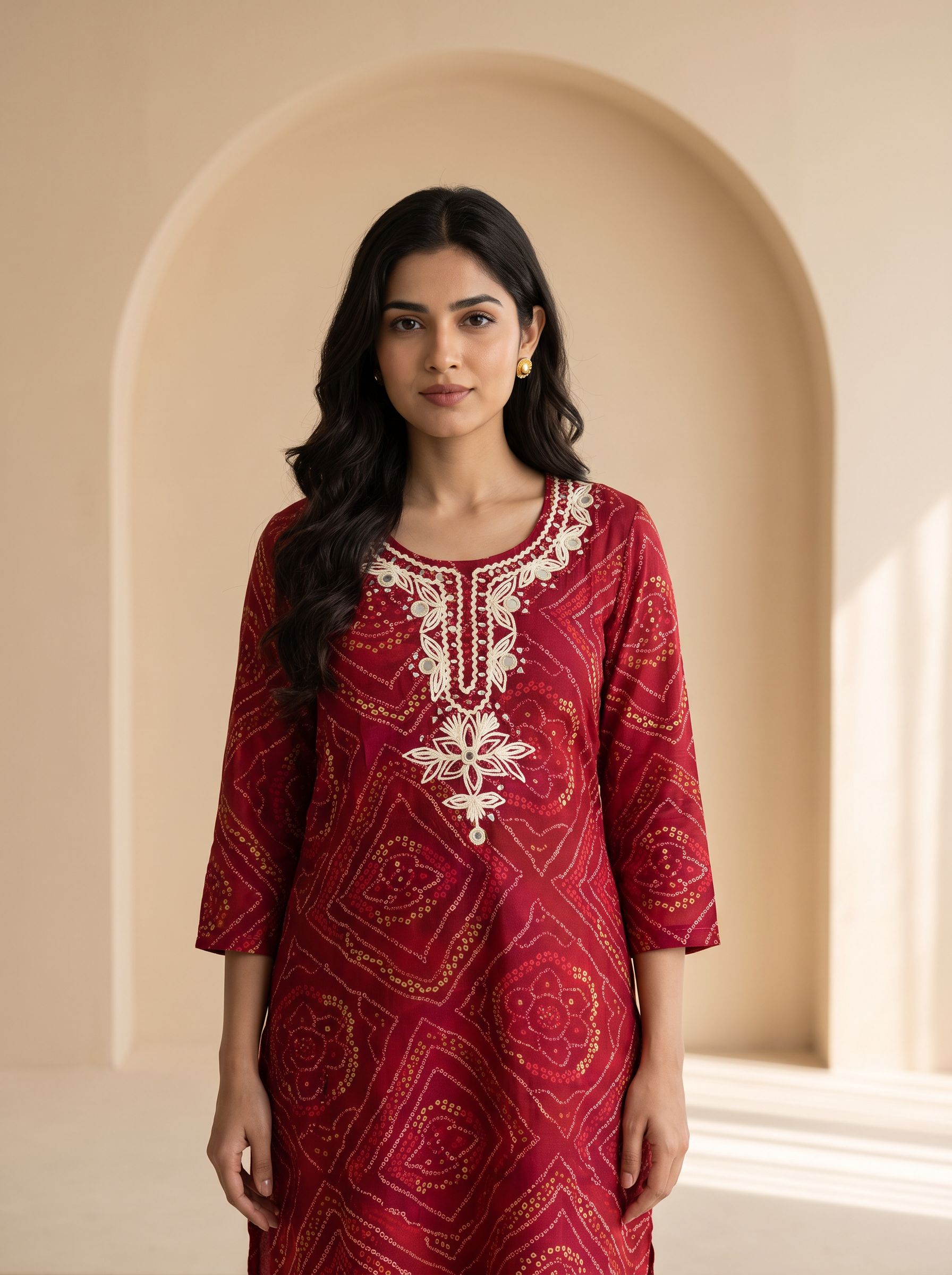 Women Bhandhani Coord Set