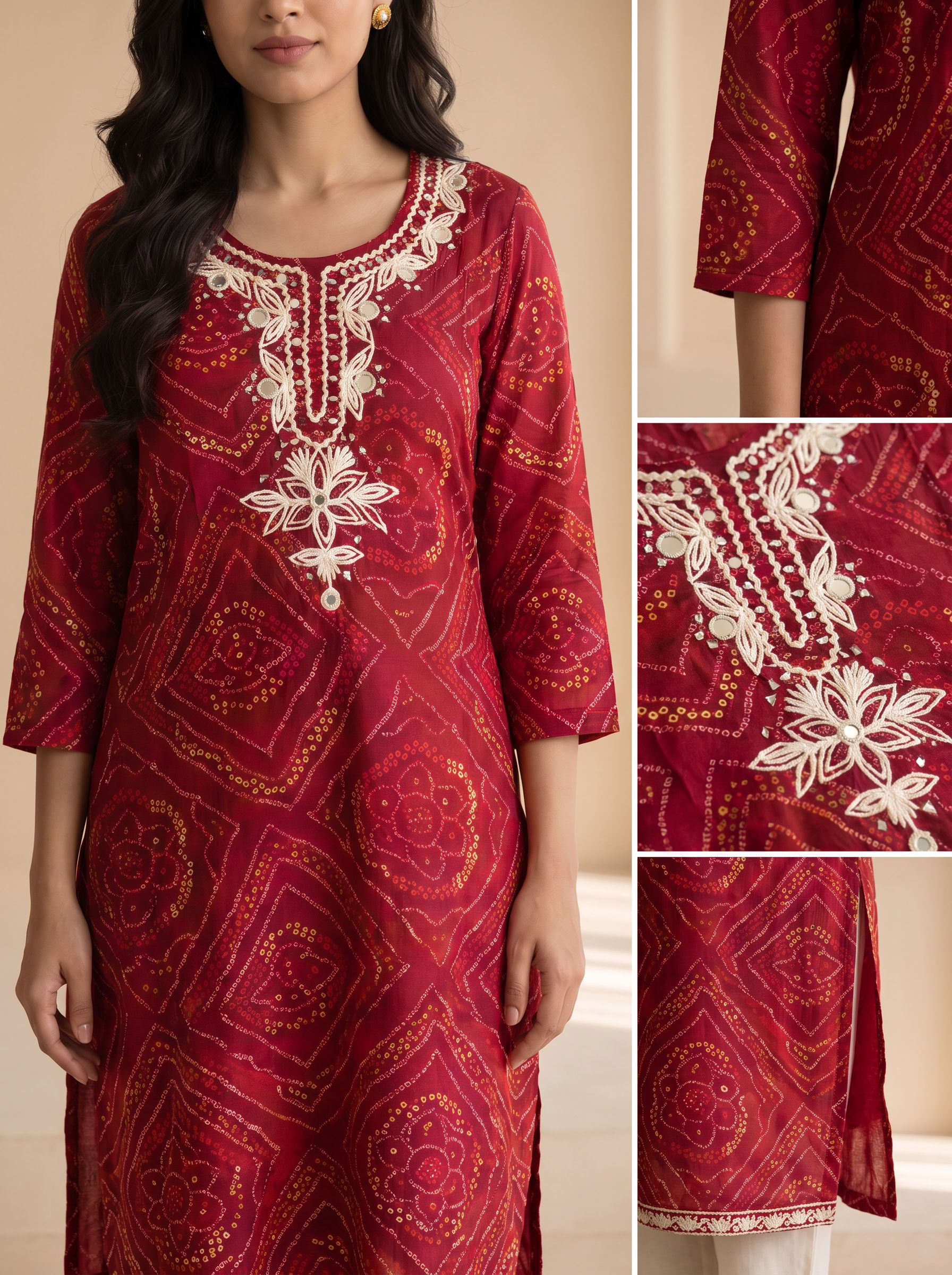 Women Bhandhani Coord Set