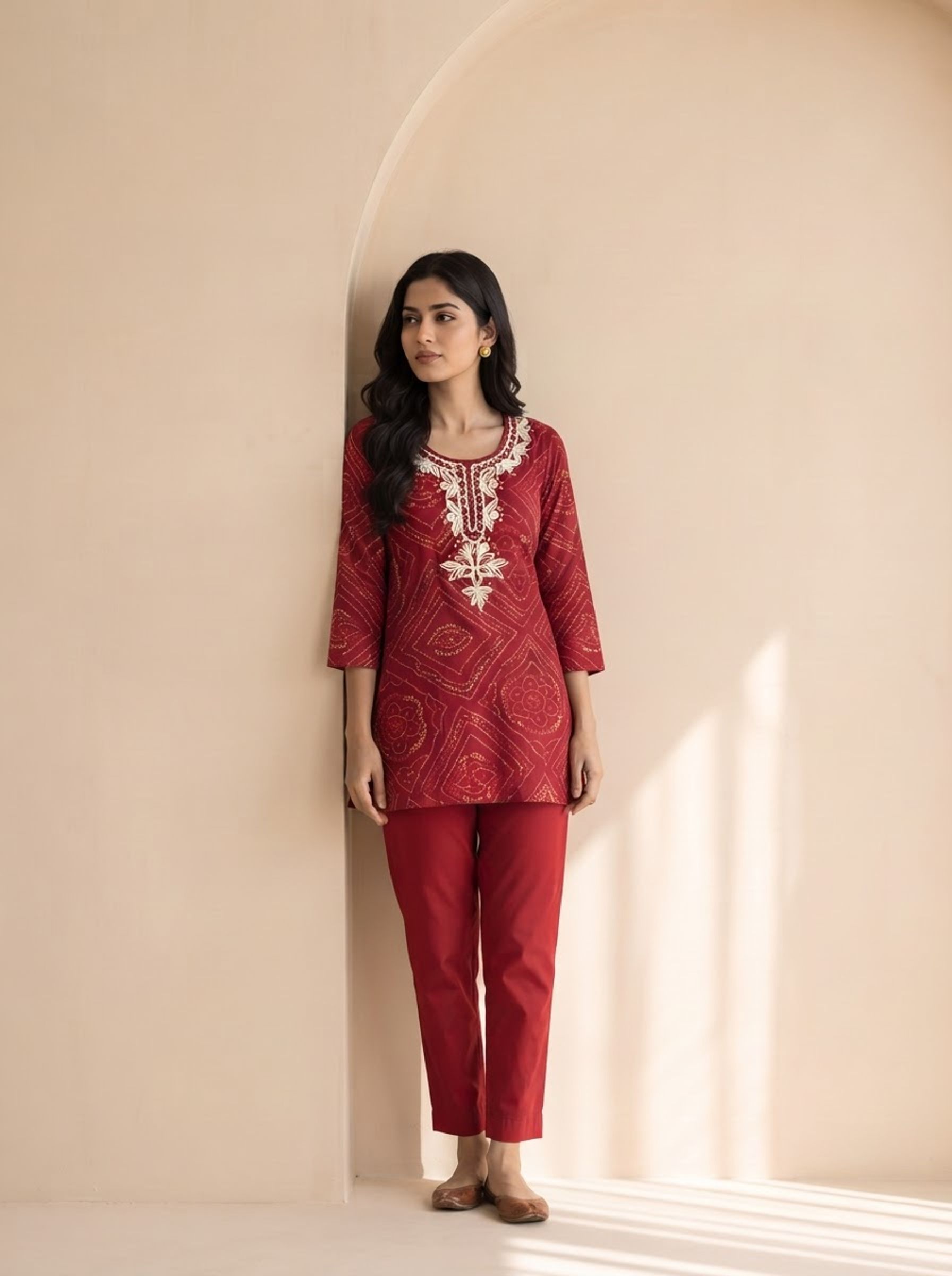 Women Bhandhani Coord Set