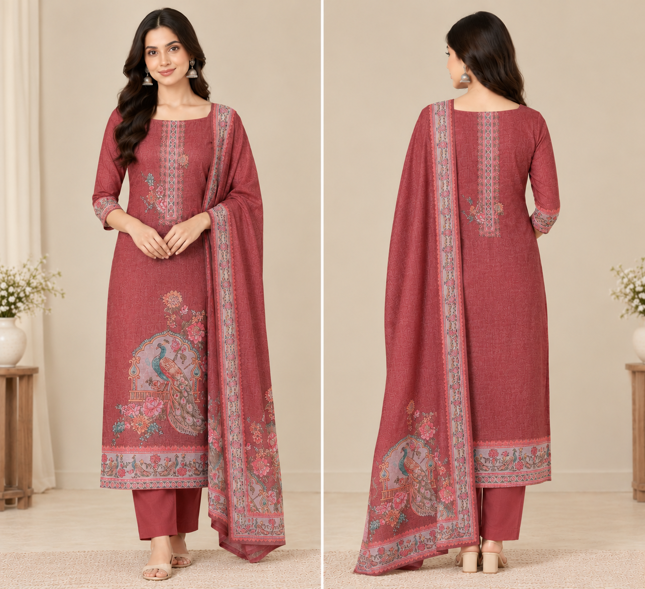 Simmer Unstitched Dress Material