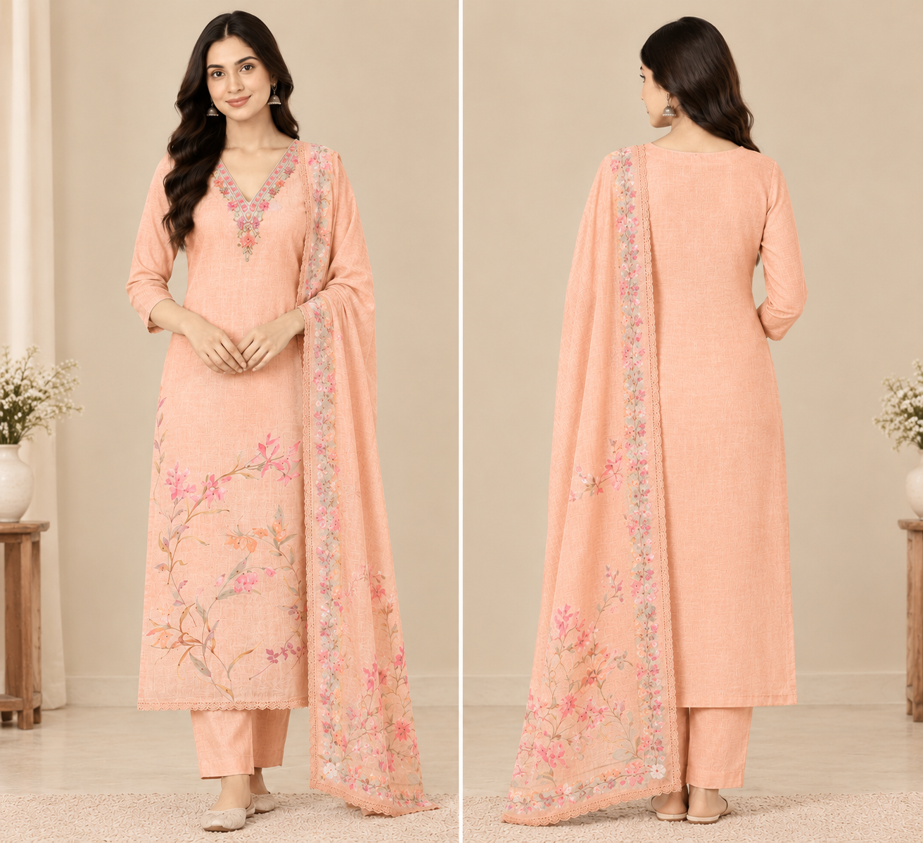 Peach Unstitched Set
