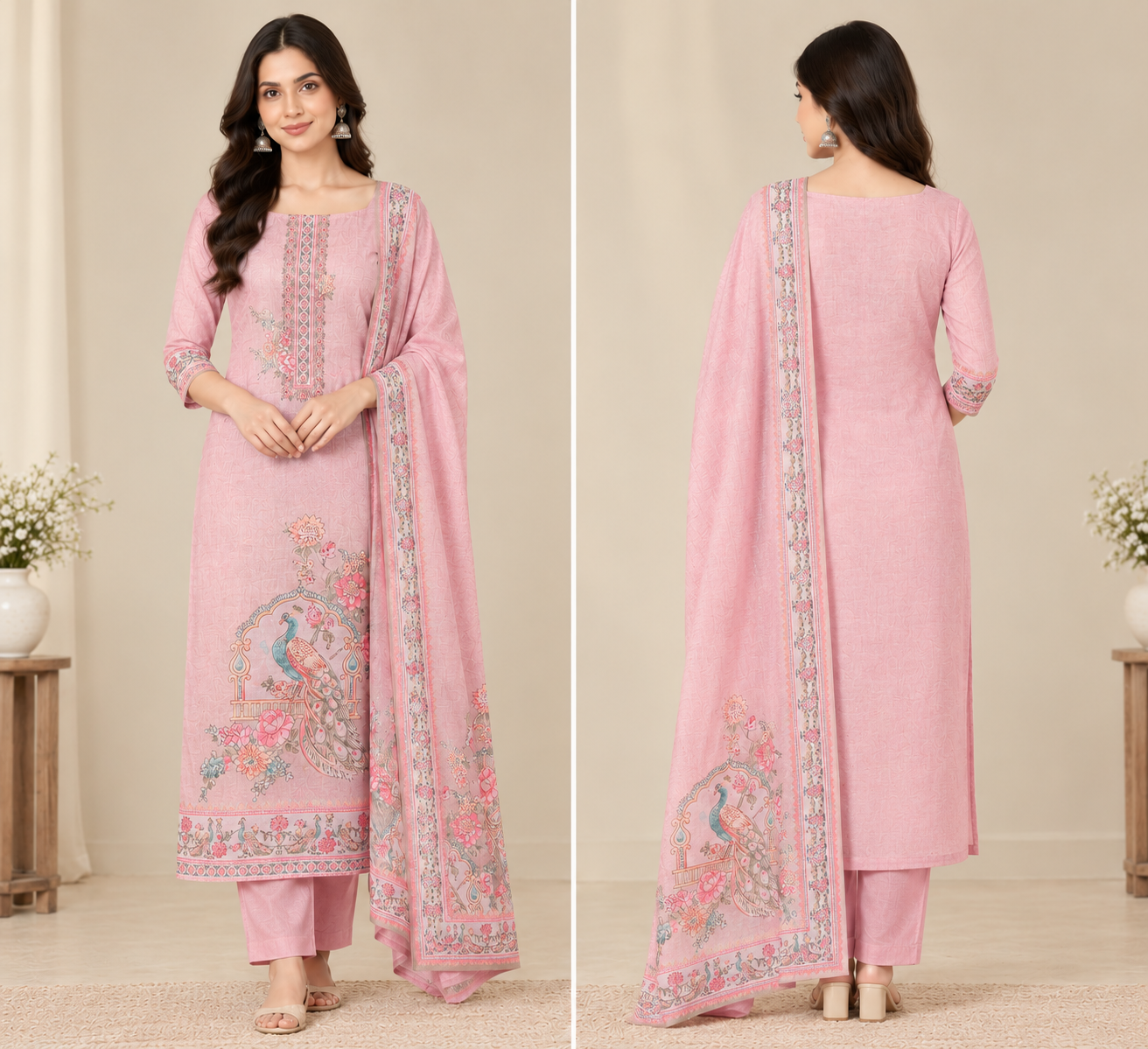 Simmer Women Unstitched Dress Material