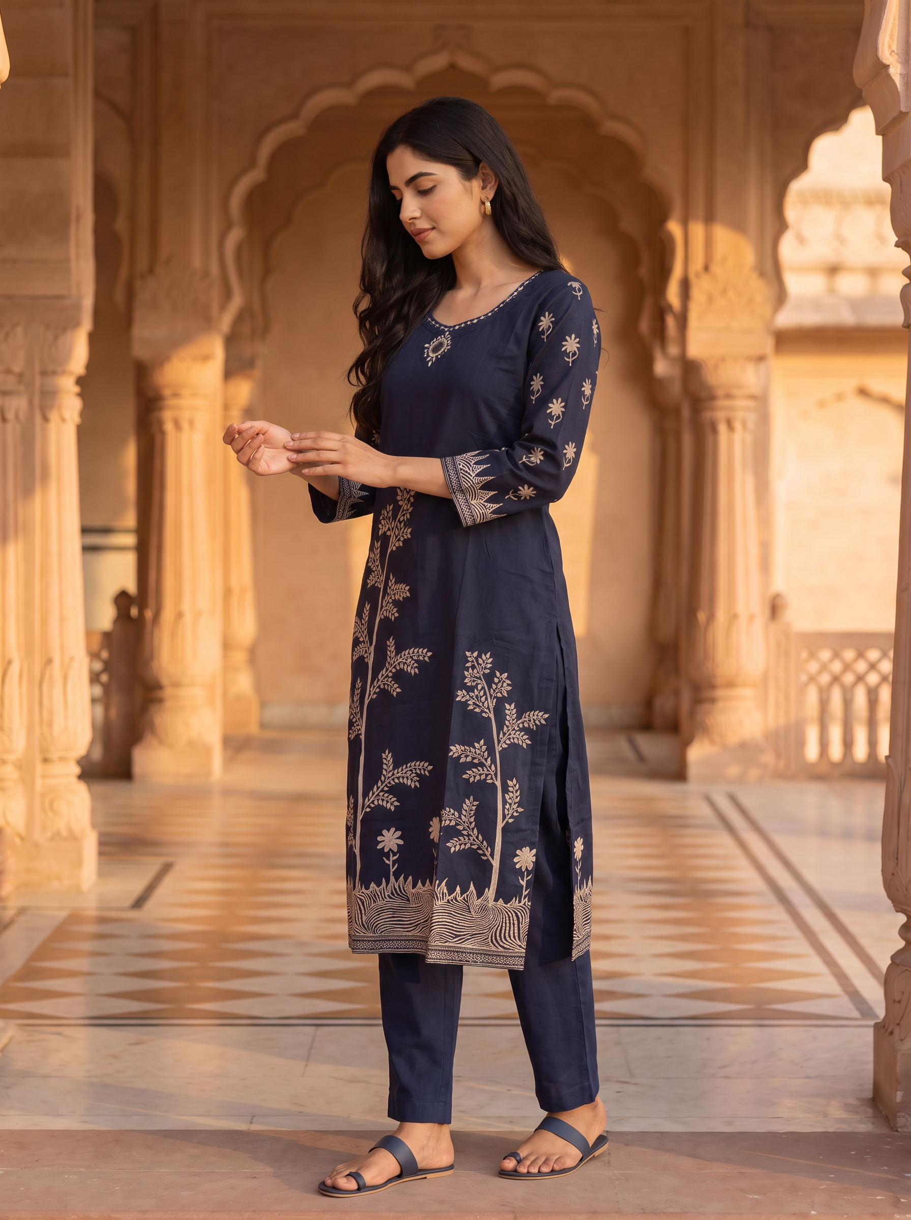 Women Regular Kurta with Trousers